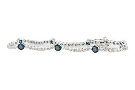 A242-74230: BRACELET .93 BLUE DIAS 1.62 TW