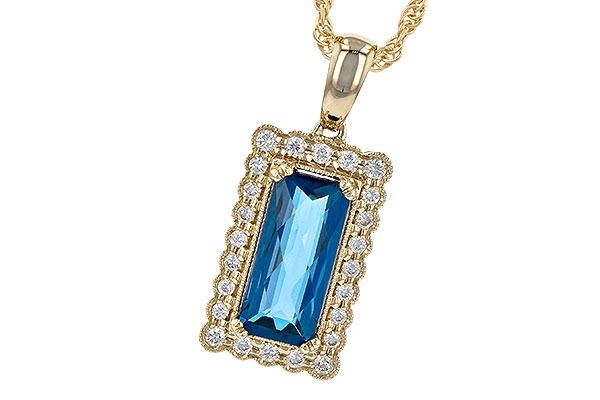 A244-62376: NECK 1.55 LONDON BLUE TOPAZ 1.70 TGW