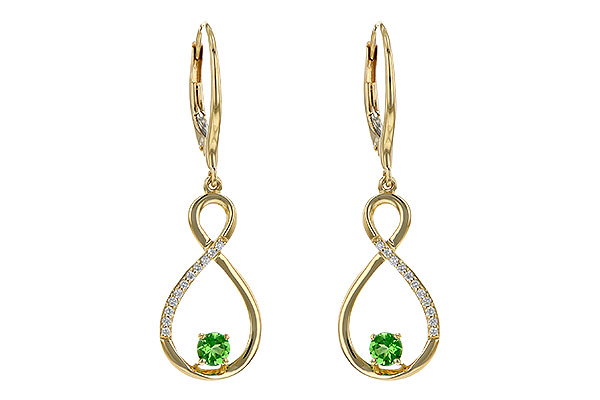 A327-27821: EARR .32 GREEN GARNET .40 TGW