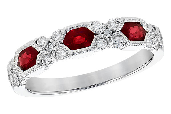 A327-31467: LDS WED RG .74 RUBY 1.00 TGW (4x3MM RUBY)