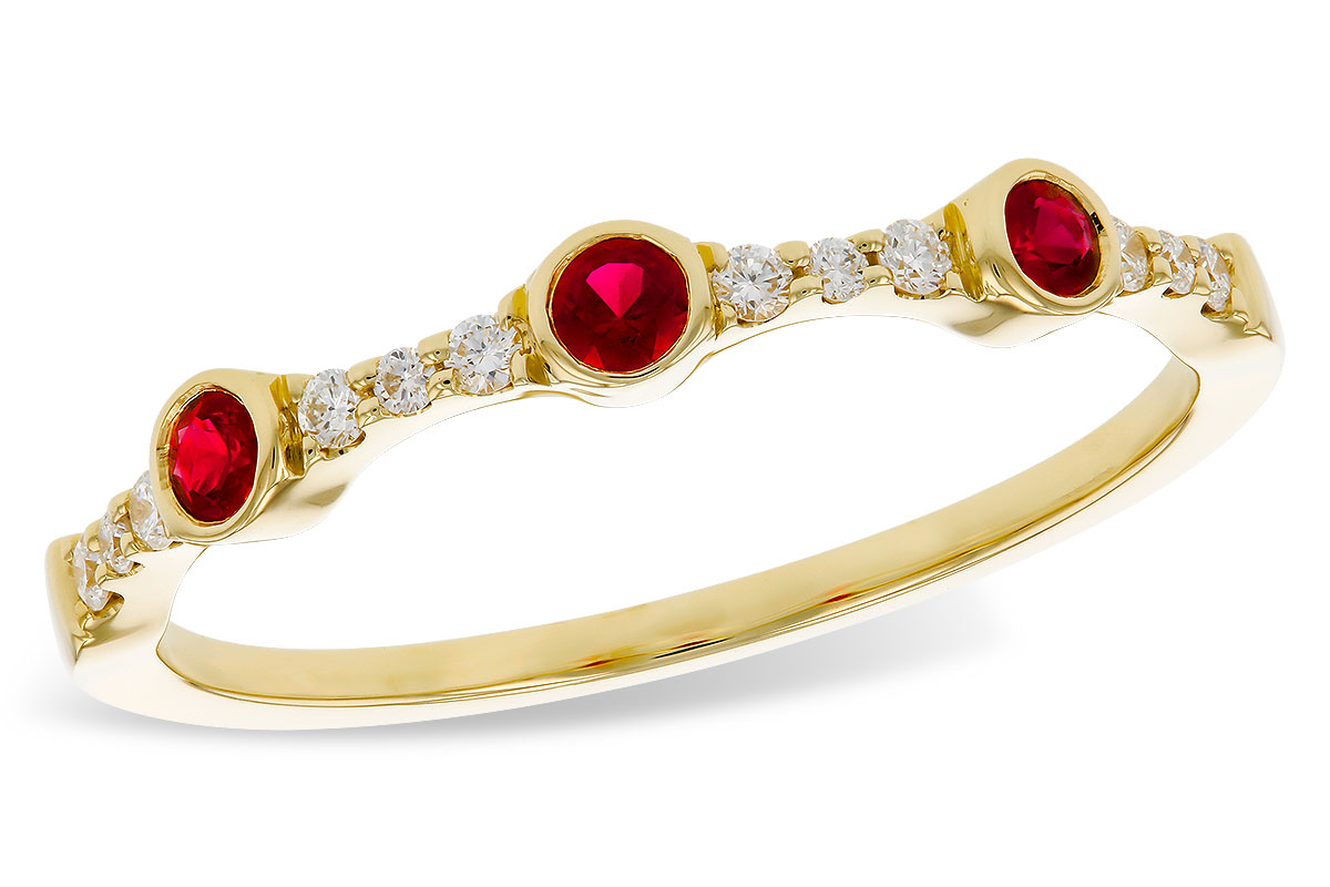 A329-12412: LDS WED RG .15 RUBY .24 TGW