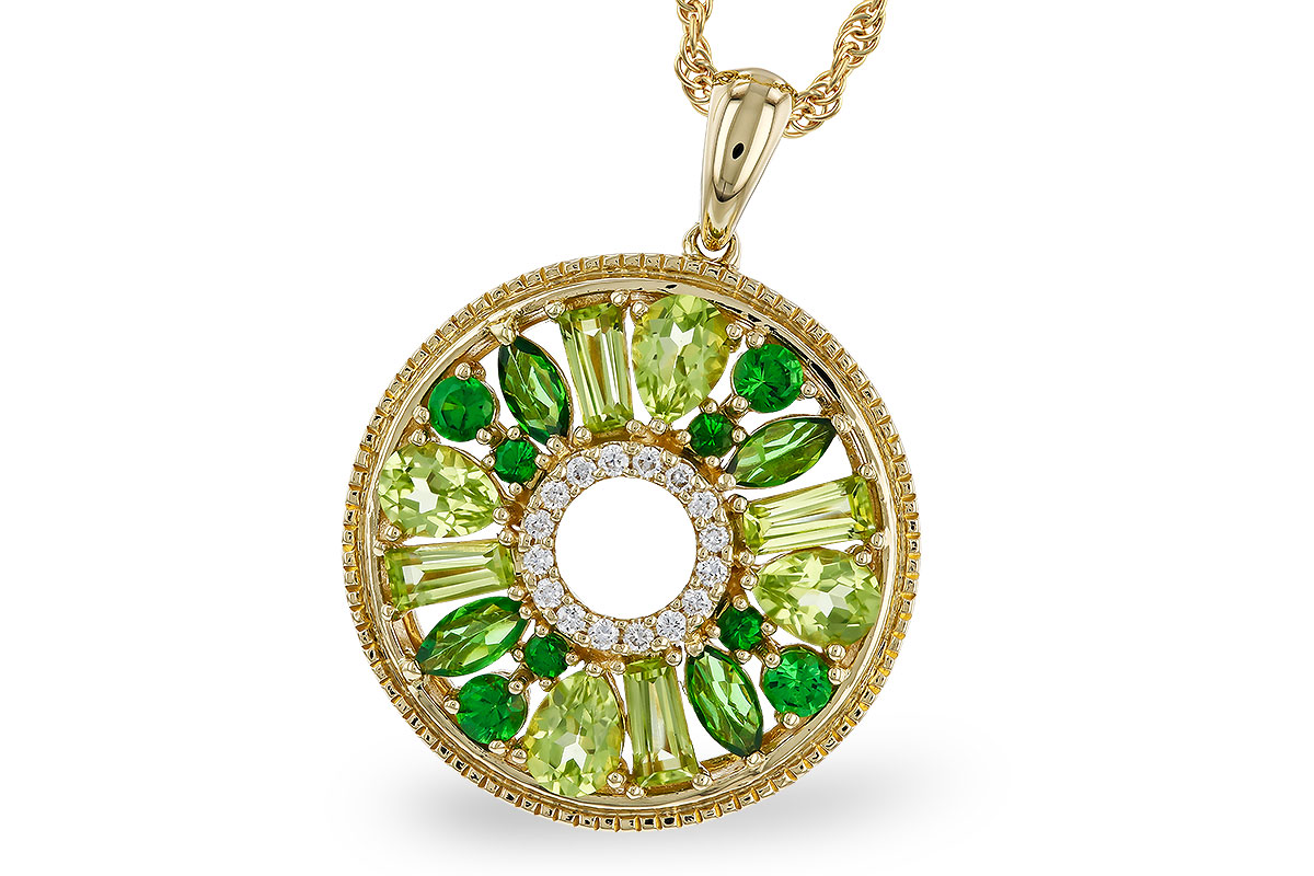 A329-13312: NECKLACE 1.47 SEMI-PREC (PER & GR.GT) 1.52 TGW