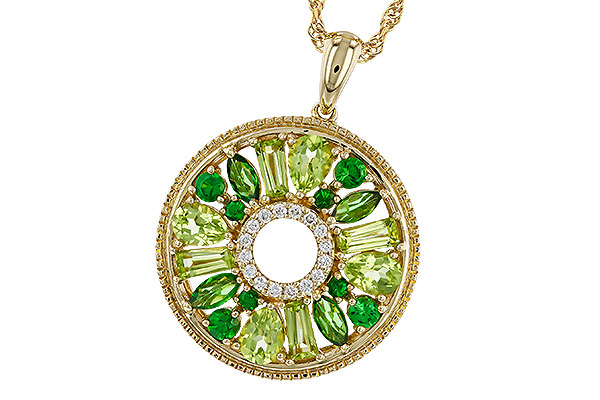 A329-13312: NECKLACE 1.47 SEMI-PREC (PER & GR.GT) 1.52 TGW