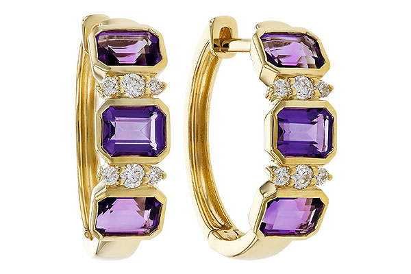 A329-17849: EARRING 1.05 TW AMETHYST 1.16 TGW