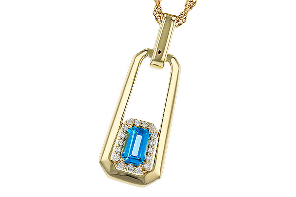 A329-17876: NECKLACE .33 BLUE TOPAZ .40 TGW (5x3MM BT)