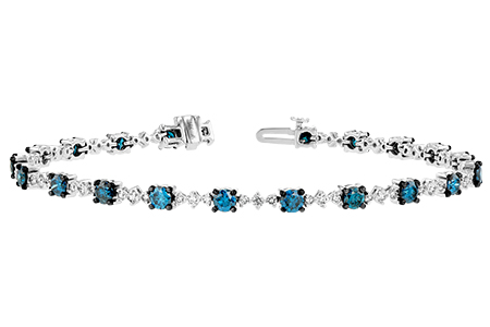 B242-78758: BRACELET 3.00 BLUE DIA 4.05 TW