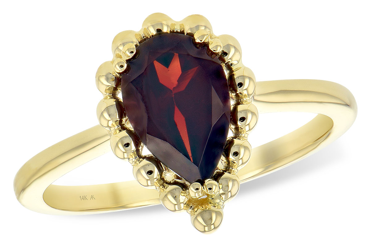 B243-67894: LDS GARNET RING 1.38 CT