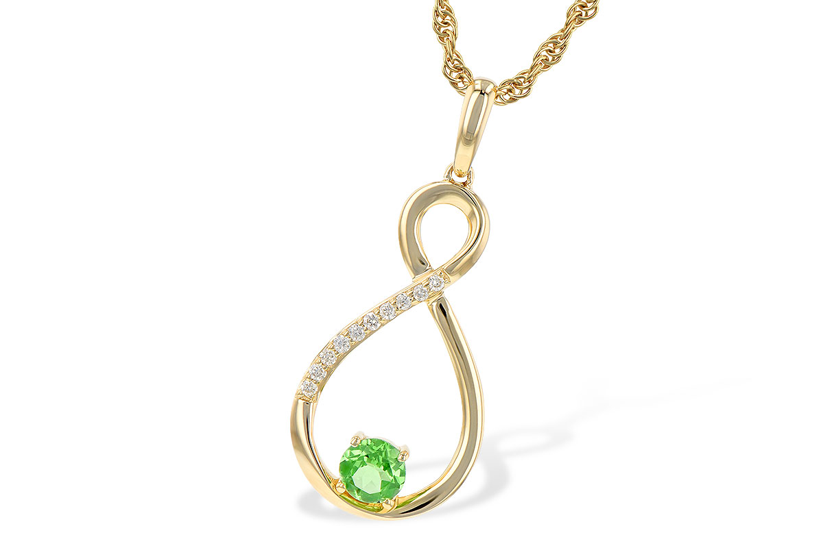 B244-62421: NECK .25 GREEN GARNET .30 TGW