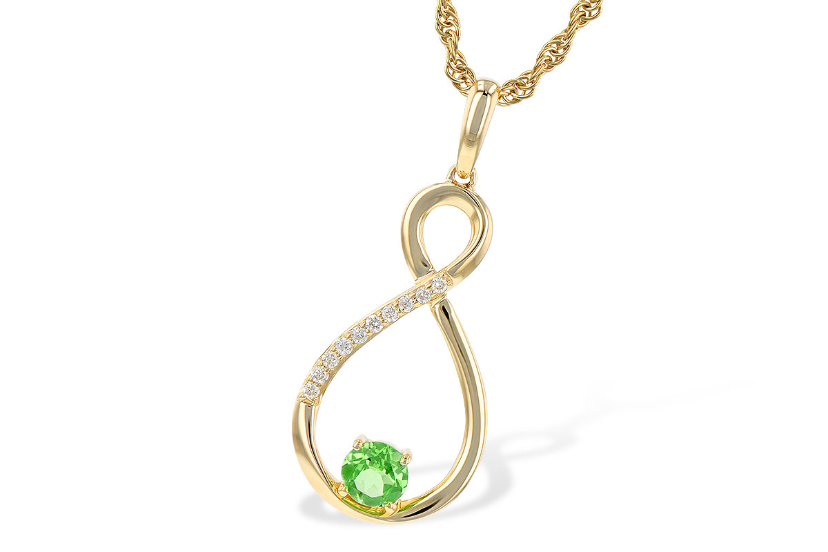 B244-62421: NECK .25 GREEN GARNET .30 TGW