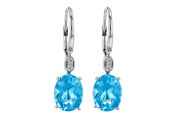 B244-63276: EARR 3.70 TW BLUE TOPAZ 3.75 TGW (9x7MM BT)