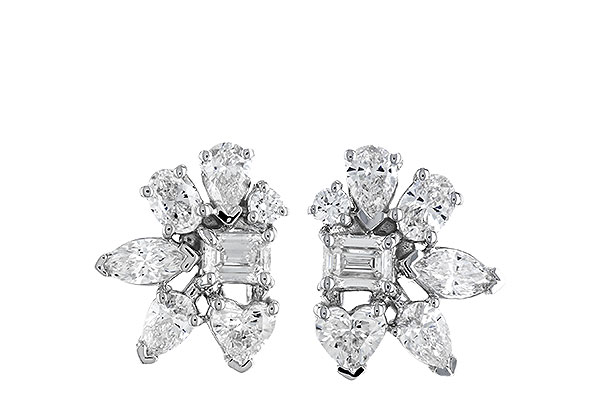 B328-25139: EARRINGS .90 TW FANCY CUT DIAS