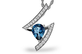 B329-10576: NECK 1.04 LONDON BLUE TOPAZ 1.23 TGW (8x6MM)
