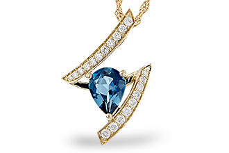 B329-10576: NECK 1.04 LONDON BLUE TOPAZ 1.23 TGW (8x6MM)