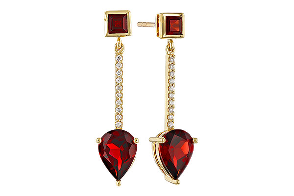 B329-11467: EARRINGS 2.70 TW GARNET 2.77 TGW