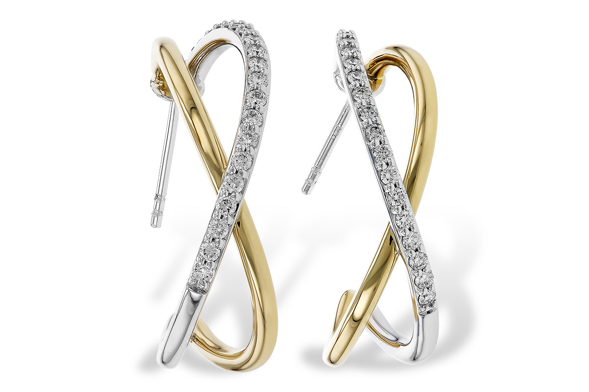 B329-11530: EARRINGS .50 TW