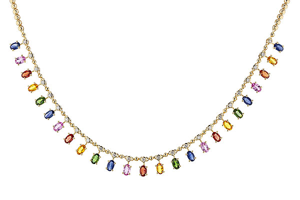 B329-13294: NECK 6.75 MULTI-COLOR SAPP 7.21 TGW (17.25")