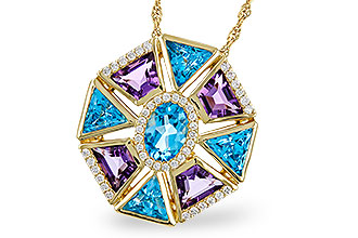 B329-13312: NECKLACE 4.47 SEMI-PREC (BT & AMY) 4.65 TGW