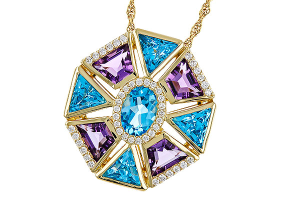 B329-13312: NECKLACE 4.47 SEMI-PREC (BT & AMY) 4.65 TGW
