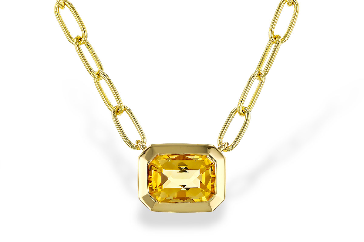 B329-15158: NECKLACE .86 CITRINE (18")