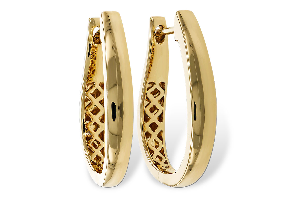 B329-15167: GOLD EARRINGS (22MM)