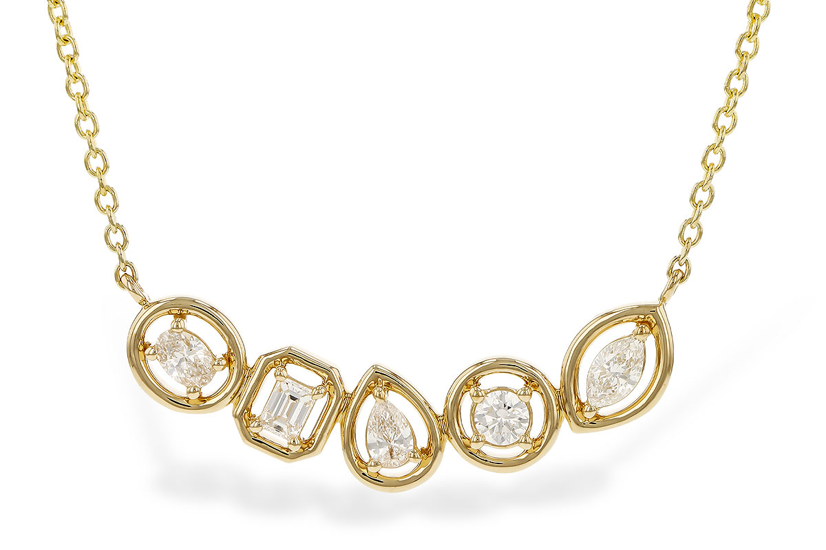 B329-16012: NECKLACE .50 TW FANCY CUT DIAS (18")