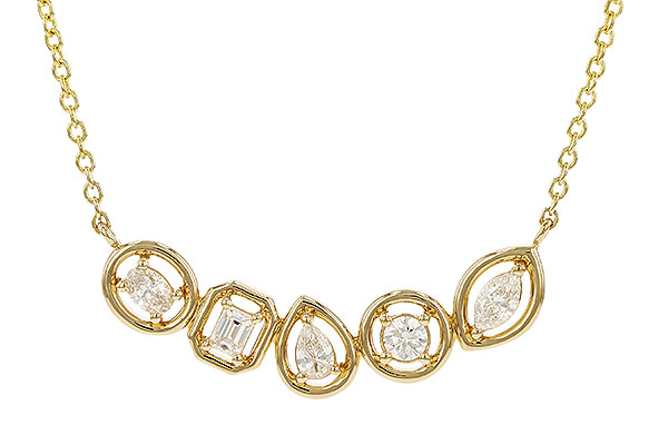 B329-16012: NECKLACE .50 TW FANCY CUT DIAS (18")