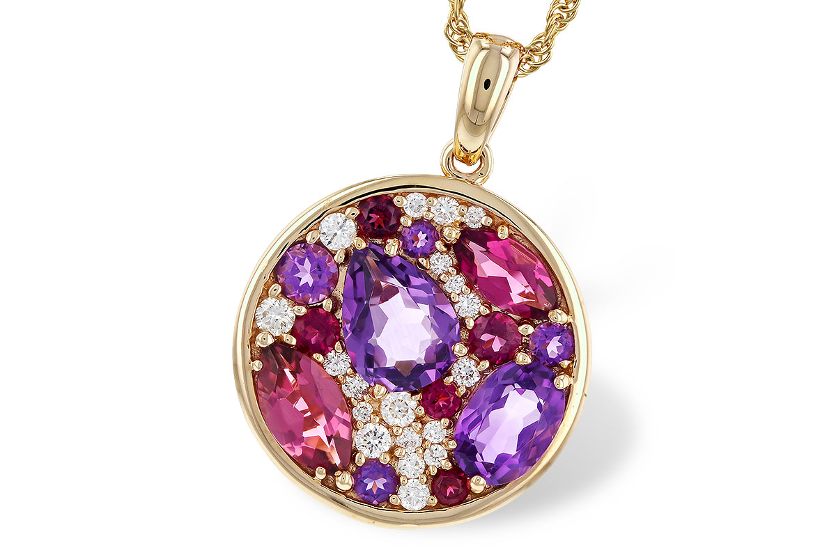 B329-16085: NECK 1.83 TW SEMI-PRECIOUS (P.TOUR, AMY) 2.00 TGW