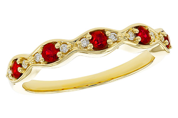 B329-17839: LDS WED RG .28 RUBY .34 TGW