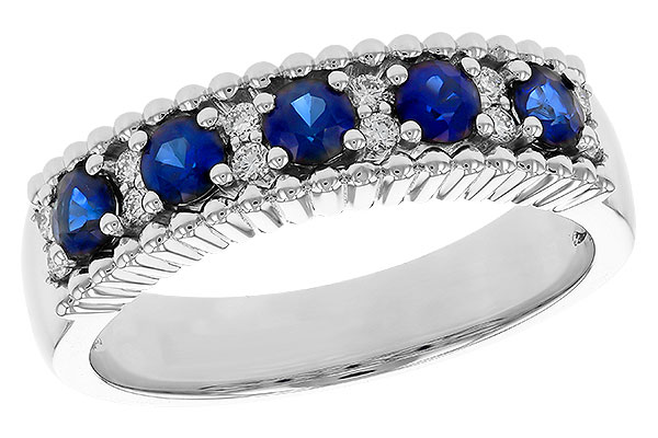 B329-17885: LDS WED RG .64 TW SAPPHIRE .76 TGW