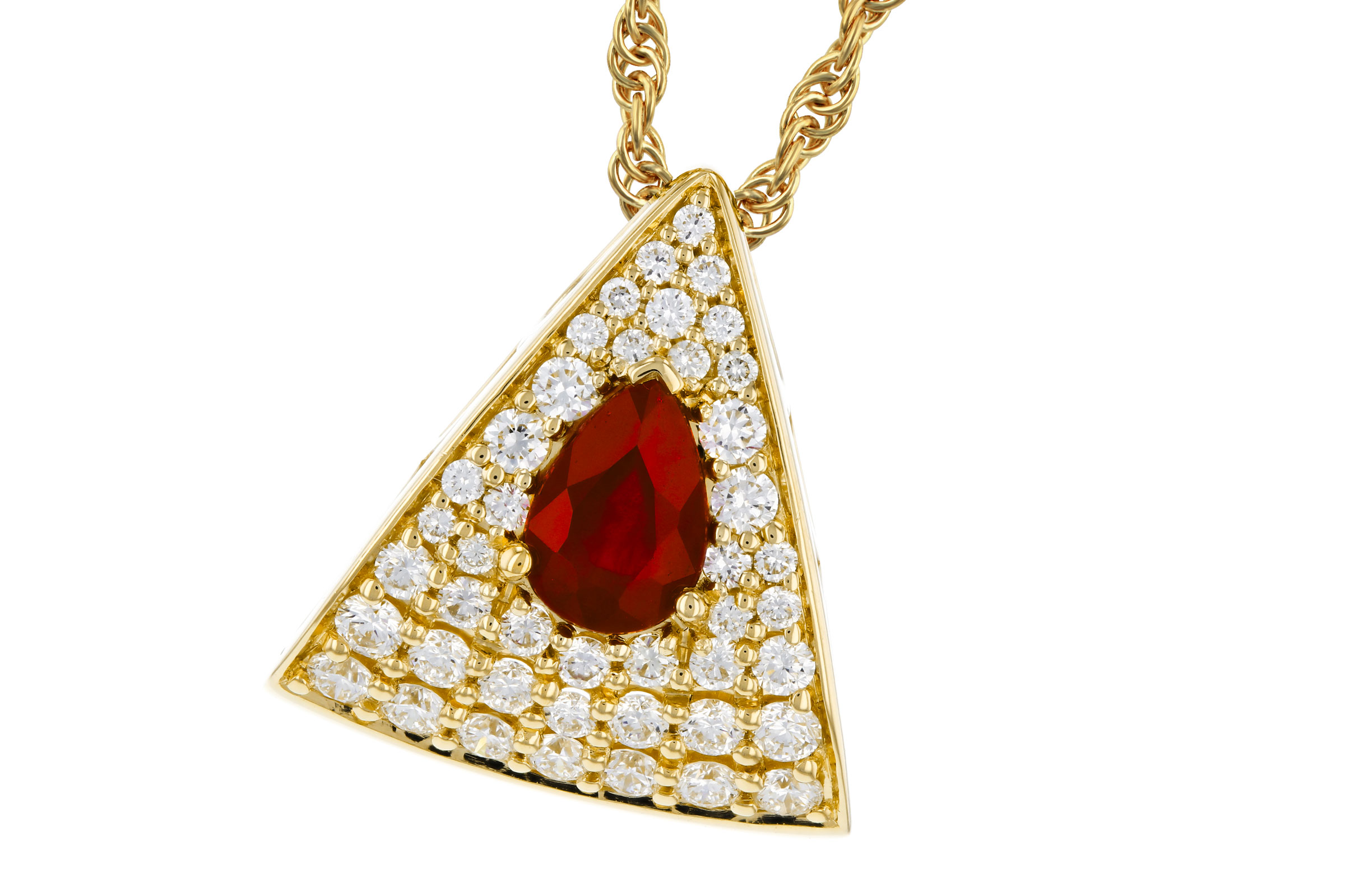 B330-02439: NECKLACE .46 RUBY .80 TGW (6x4MM RU)