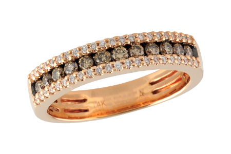 C241-85112: LDS WED RG .33 BROWN DIAS .49 TW