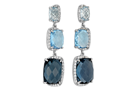 C242-79685: EARR 12.37 BLUE TOPAZ 12.66 TGW