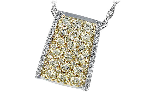 C243-66039: NECK .95 YELLOW DIAS 1.09 TW