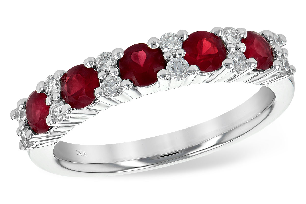 C244-56085: LDS WED RG .88 RUBY 1.12 TGW