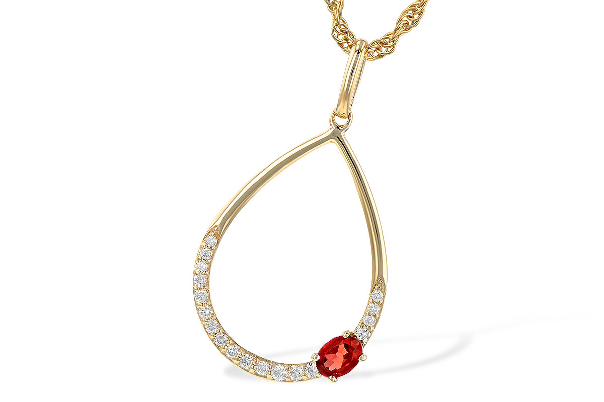 C244-62412: NECK .19 GARNET .28 TGW