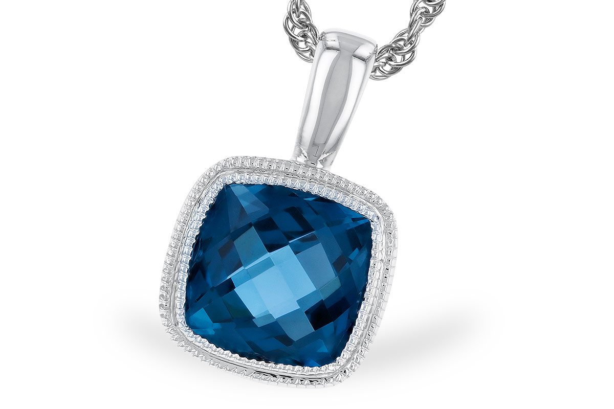 C328-23276: NECKLACE 1.10 CT LONDON BLUE TOPAZ