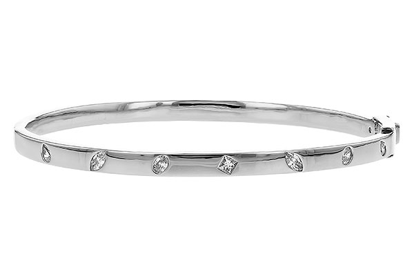 C328-25130: BANGLE .35 TW FANCY CUT DIAMONDS