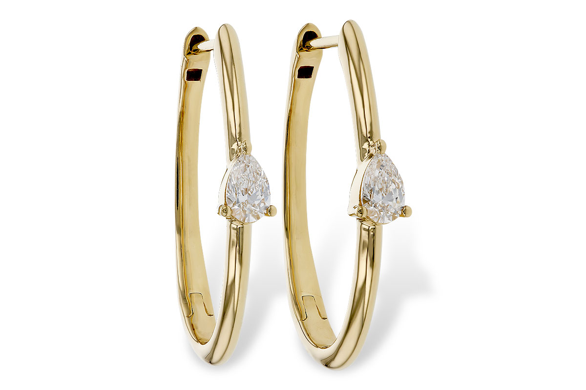 C329-11494: EARRINGS .45 TW PEAR DIAMONDS
