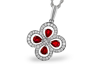 C329-11503: NECKLACE .68 RUBY TW .96 TGW