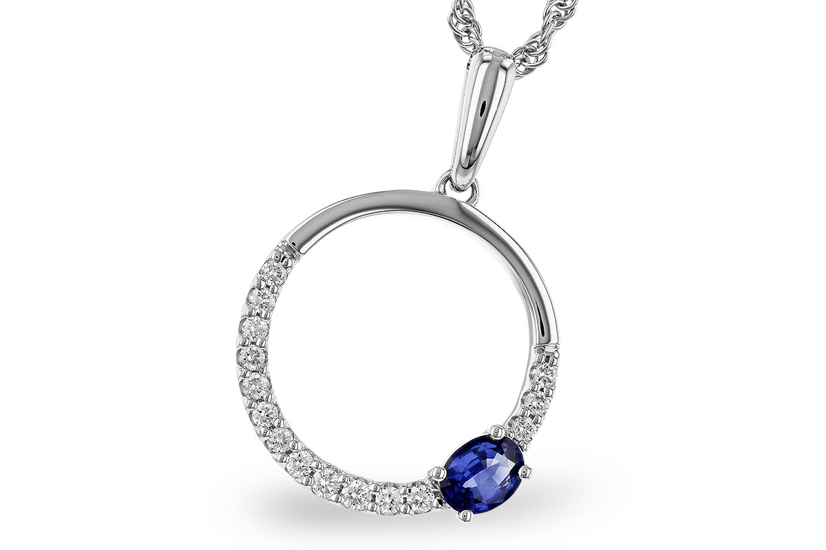 C329-12376: NECKLACE .28 SAPPHIRE .43 TGW