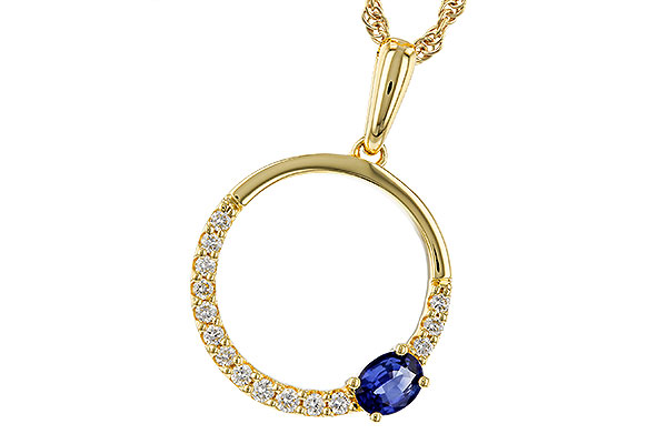 C329-12376: NECKLACE .28 SAPPHIRE .43 TGW