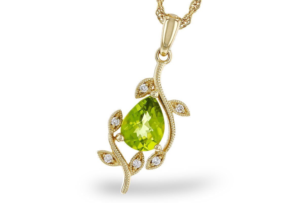 C329-12403: NECKLACE 1.16 PERIDOT 1.21 TGW (8x6MM PER)