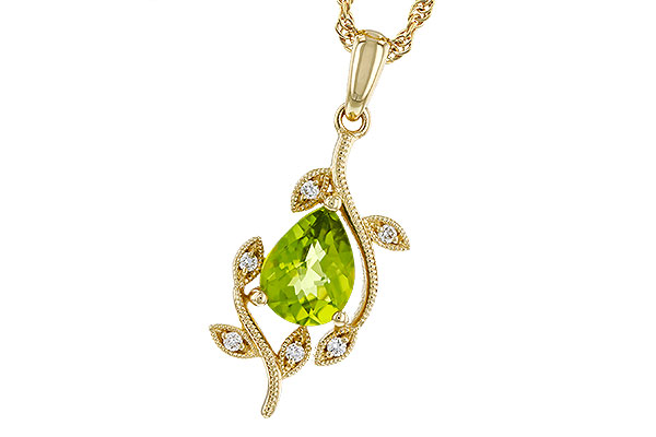 C329-12403: NECKLACE 1.16 PERIDOT 1.21 TGW (8x6MM PER)