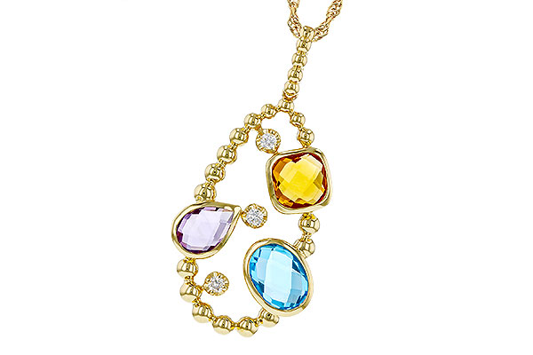 C329-13312: NECKLACE 3.04 TW SEMI-PREC 3.14 TGW (BT,AMY,CIT)