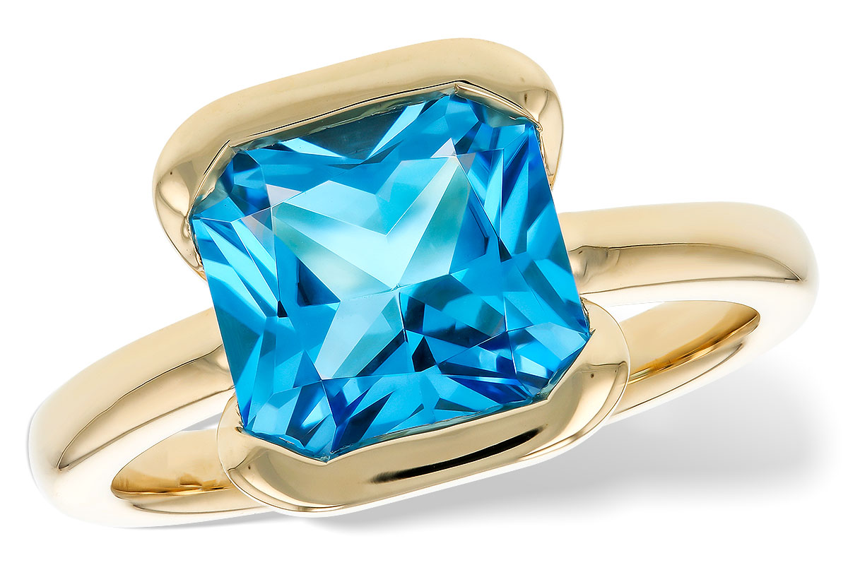C330-00576: LDS RG 3.50 CT BLUE TOPAZ (9MM BT)
