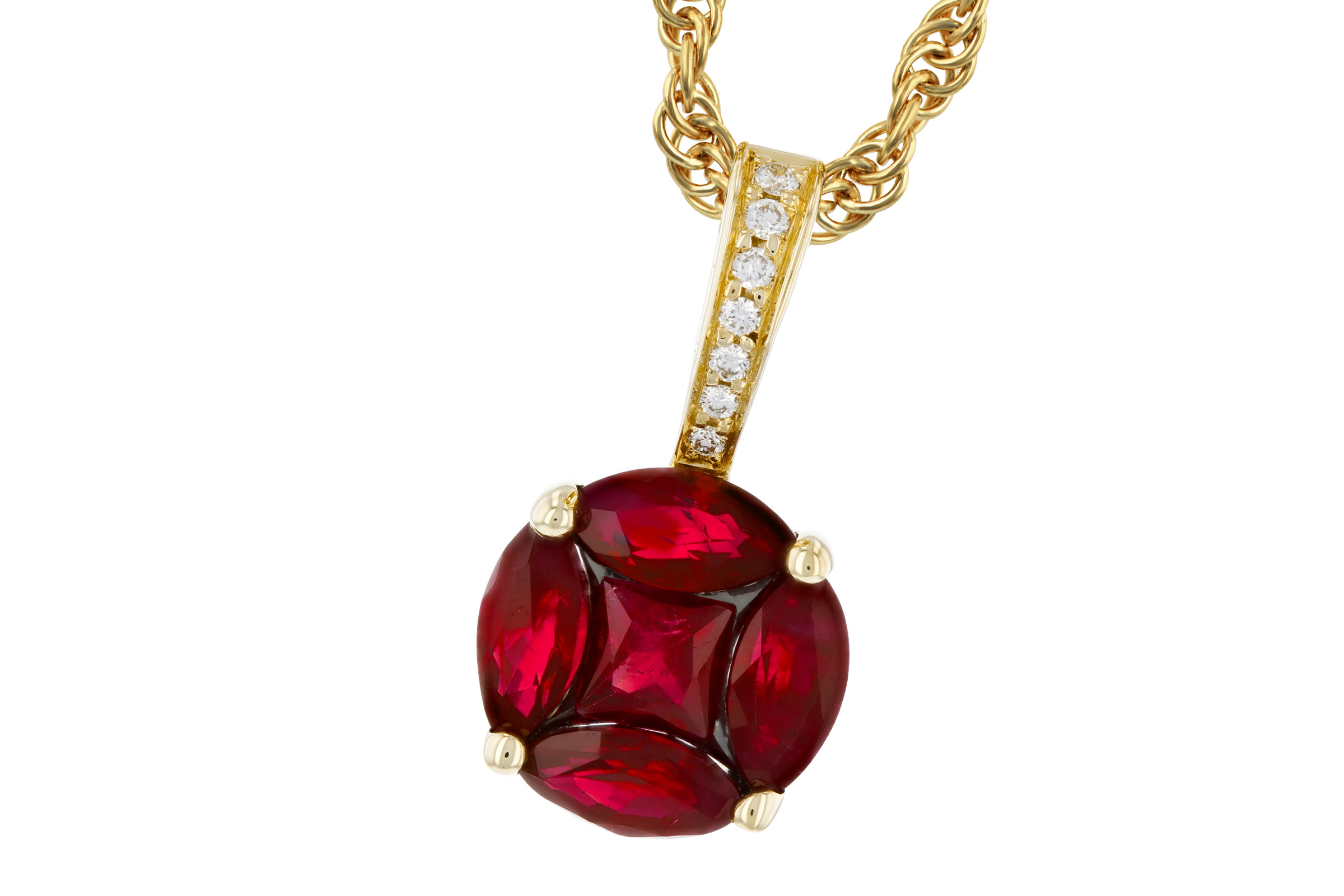 C330-00621: NECKLACE .80 RUBY .82 TW
