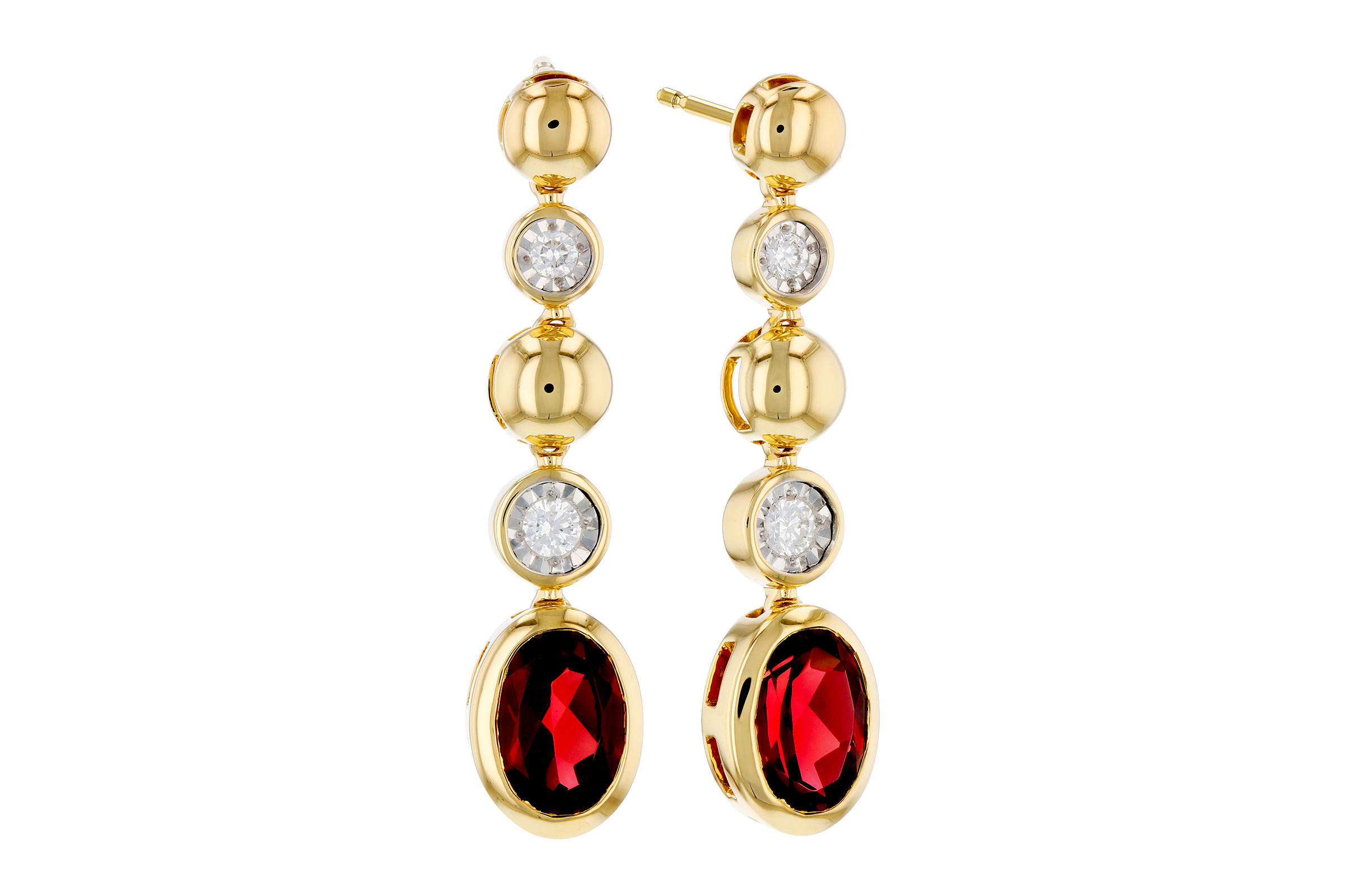 C330-01521: EARRINGS 1.76 TW GARNET 1.86 TGW