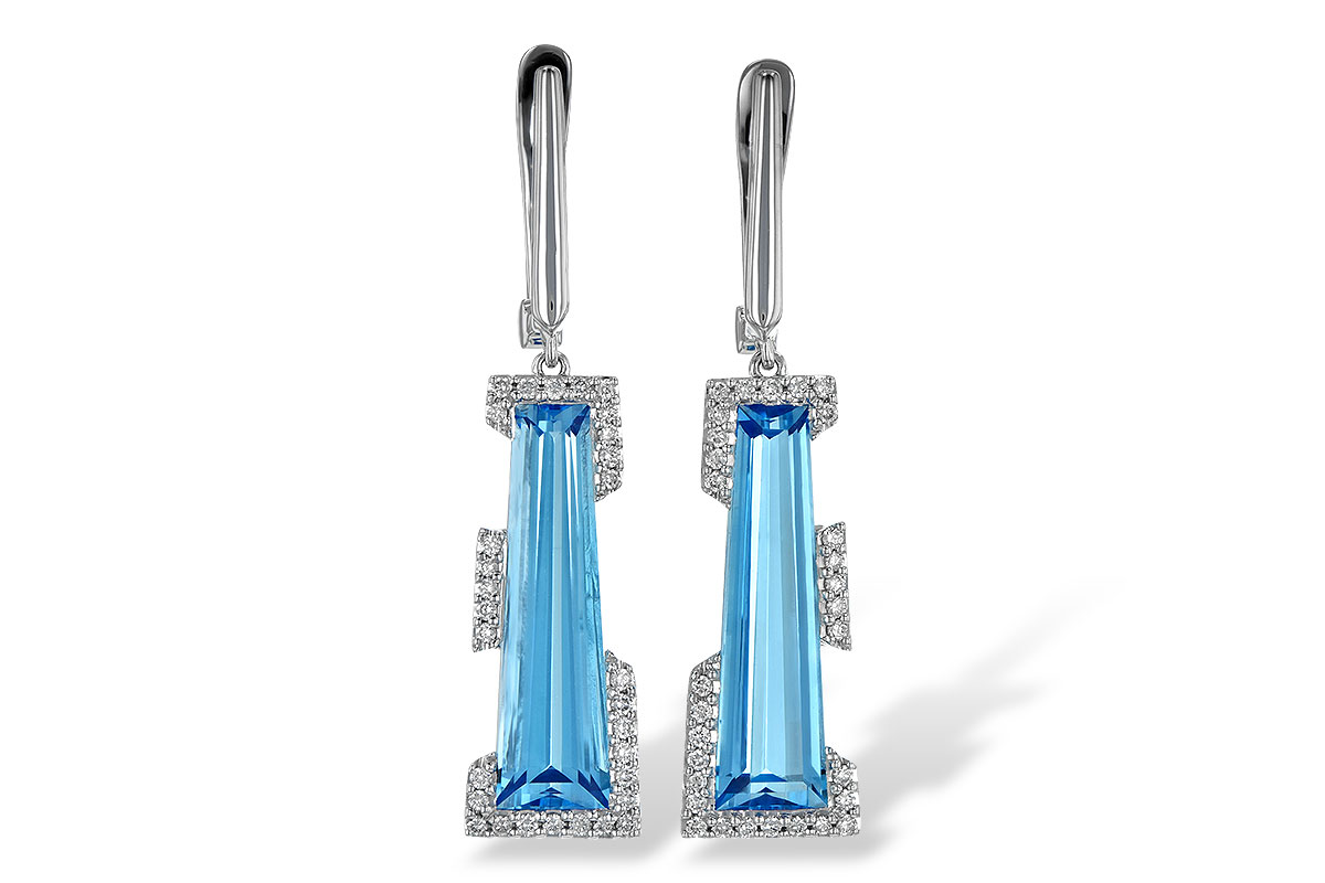 D244-56076: EARR 6.12 TW BLUE TOPAZ 6.33 TGW