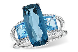 D244-60585: LDS RG 6.40 TW BLUE TOPAZ 6.67 TGW