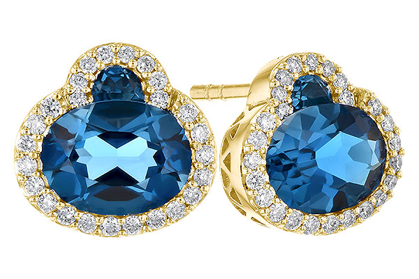 D327-34212: EARR 2.60 TW LONDON BLUE TOPAZ 2.81 TGW